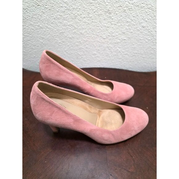 Naturalizer Women's Pink Suede 3" Heeled Pumps Almond Toe Size 8.5 - Picture 3 of 9